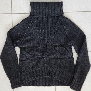 Elegant Charcoal Turtleneck Sweater
